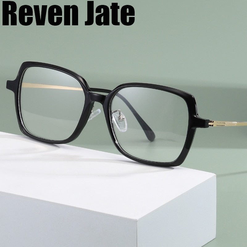 Reven Jate Unisex Full Rim Square Tr 90 Eyeglasses 81286 Full Rim Reven Jate   