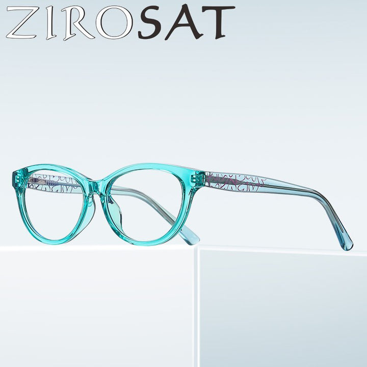 Zirosat Children's Unisex Full Rim Round Square Tr 90 + Cp Eyeglasses 20209 Full Rim Zirosat   