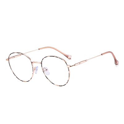 Ralferty Women's Full Rim Round Square Alloy Eyeglasses F95950 Full Rim Ralferty C13 Leopard China 