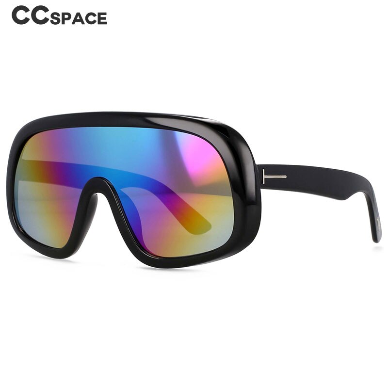 CCSpace Unisex Full Rim T-Shaped Goggle One Lens Resin Frame Sunglasses 54486 Sunglasses CCspace Sunglasses   