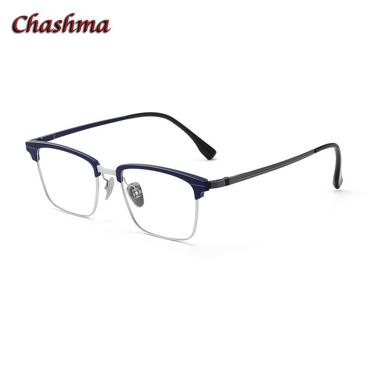 Chashma Ochki Unisex Full Rim Square Acetate Alloy Eyeglasses 9205 Full Rim Chashma Ochki   