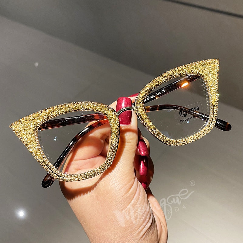 Women's Sunglasses Cat Eye Transparent 97093 Sunglasses Monique Orenda Gold Leopard Other 