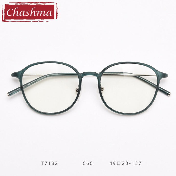Chashma Round TR90 Eyeglasses Frame Lentes Optics Light Women Small Circle Quality Student Prescription Glasses For RX Lenses Frame Chashma Ottica Dark Green  