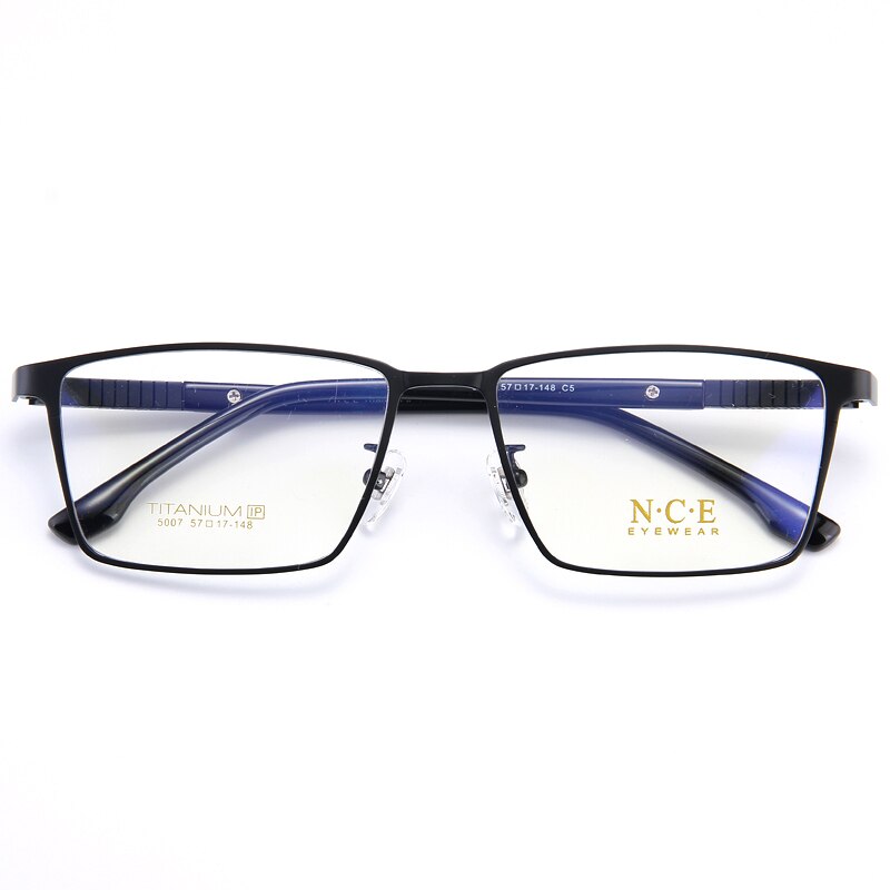 Bclear Men's Full Rim Square Titanium Eyeglasses My5007 Full Rim Bclear   