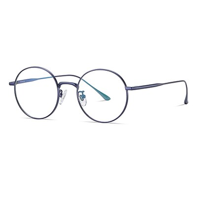Ralferty Unisex Full Rim Oversized Round Titanium Eyeglasses Full Rim Ralferty China C102 Blue 