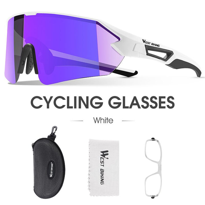 West Biking Unisex Semi Rim Tr 90 Polarized Sport Sunglasses Sunglasses West Biking 1 Len White SPAIN UV400 -1Lens