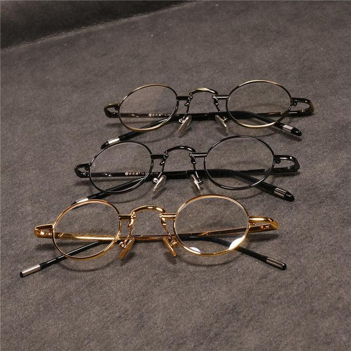 Cubojue Unisex Full Rim Small Round Alloy Hyperopic Reading Glasses Tq38 Reading Glasses Cubojue   