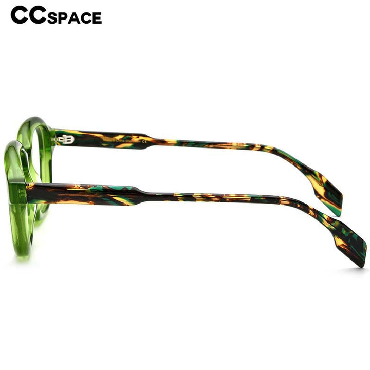 CCSpace Unisex Full Rim Irregular Square Acetate Eyeglasses 54703 Full Rim CCspace   