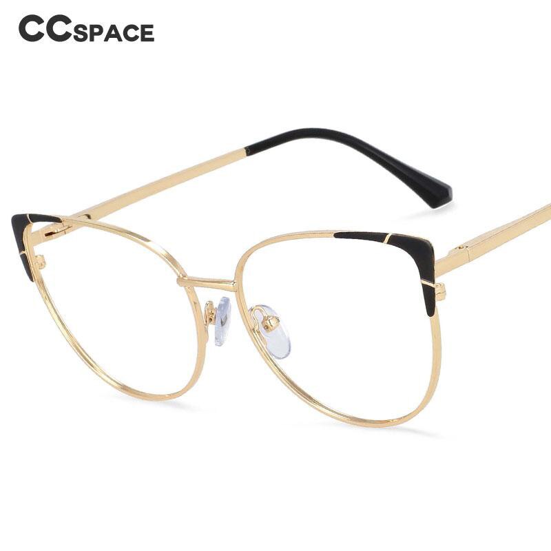 CCspace Women's Full Rim Cat Eye Alloy Frame Eyeglasses 54428 Full Rim CCspace   