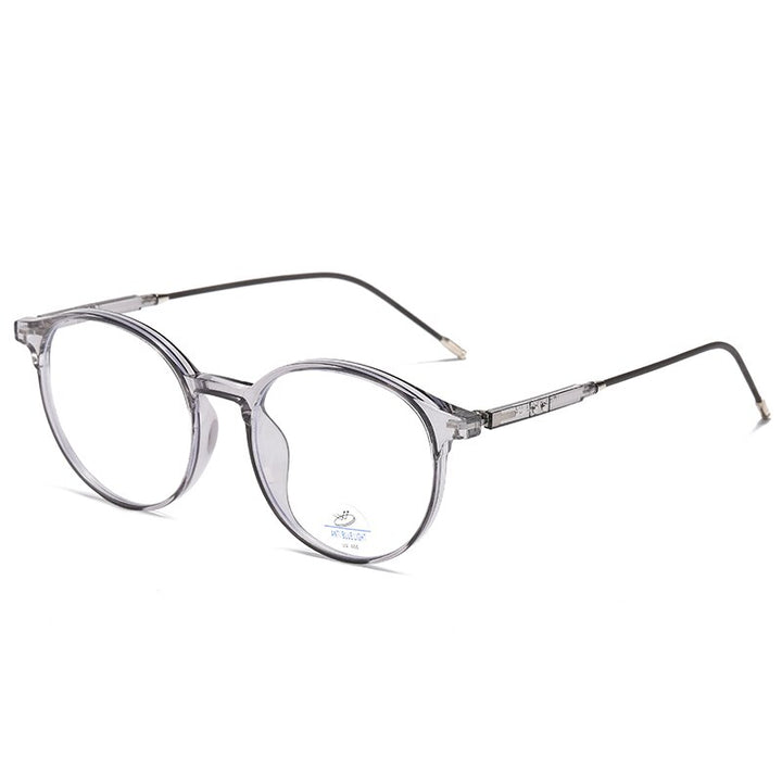 Reven Jate Unisex Full Rim Round Tr 90 Eyeglasses 81233 Full Rim Reven Jate grey  