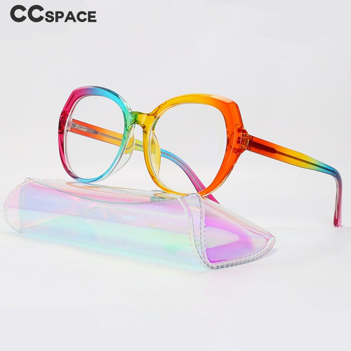 CCSpace Women's Full Rim Anti Blue Light Tr90 Myopic 0 To -250 Reading Glasses Reading Glasses CCspace   