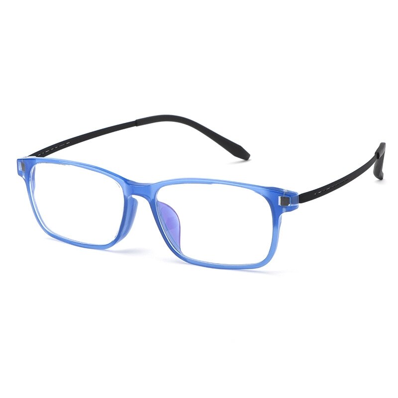 KatKani Unisex Full Rim Square Tr 90 Titanium Eyeglasses 99102t Full Rim KatKani Eyeglasses Blue  