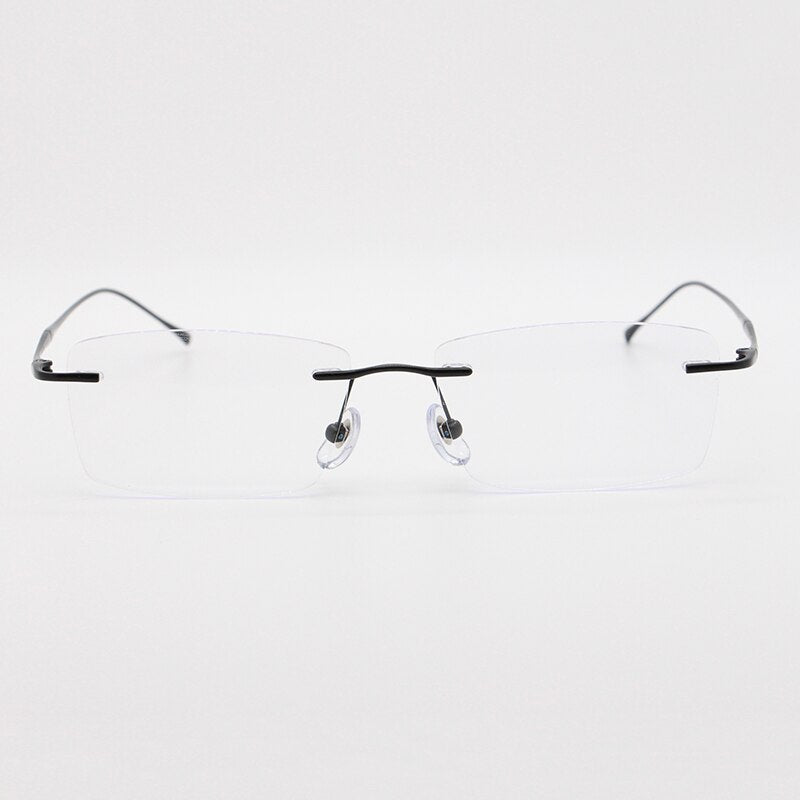Bclear Unisex Rimless Square Titanium Frame Eyeglasses My632 Rimless Bclear   