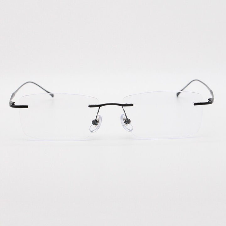 Bclear Unisex Rimless Square Titanium Frame Eyeglasses My632 Rimless Bclear   