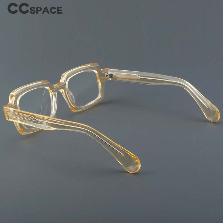 CCspace Unisex Full Rim Square Acetate Eyeglasses 54907 Full Rim CCspace   