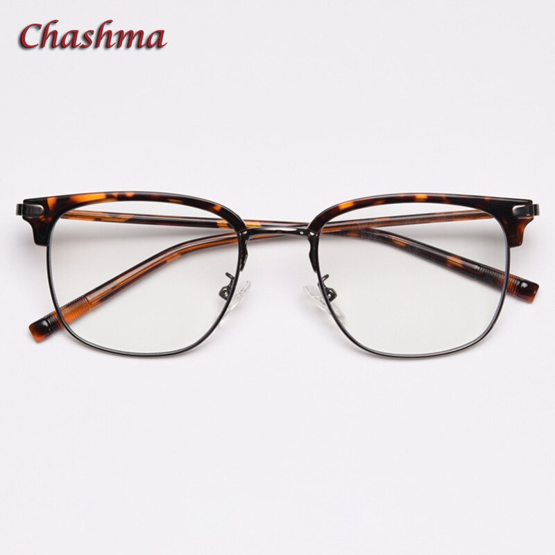 Chashma Women's Full Rim Cat Eye TR 90 Titanium Frame Eyeglasses 2180 Full Rim Chashma Leopard  