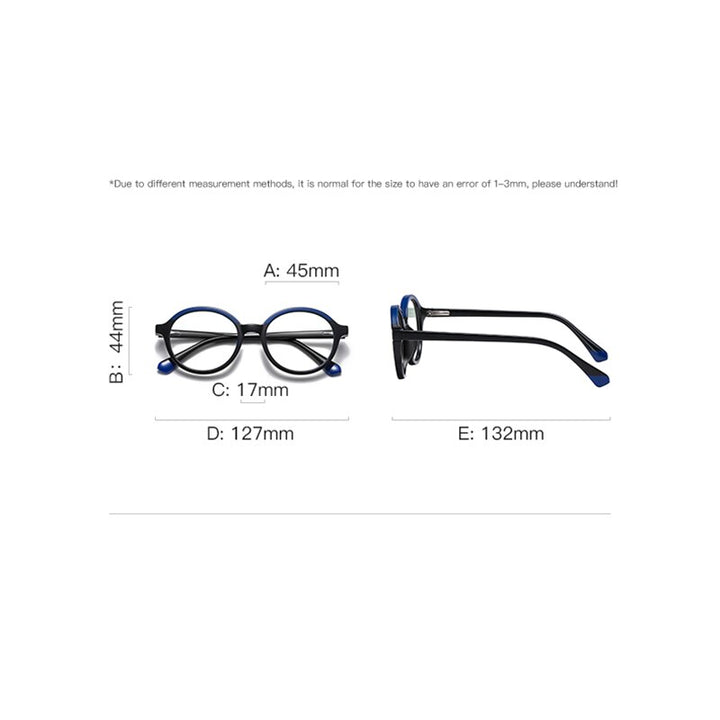 Zirosat Children's Unisex Full Rim Round Tr 90 + Cp Eyeglasses 20214 Full Rim Zirosat   