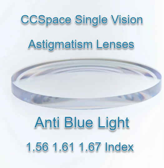 CCSpace Clear Aspheric Astigmatism Single Vision Anti Blue Light Lenses Lenses CCSpace Lenses   