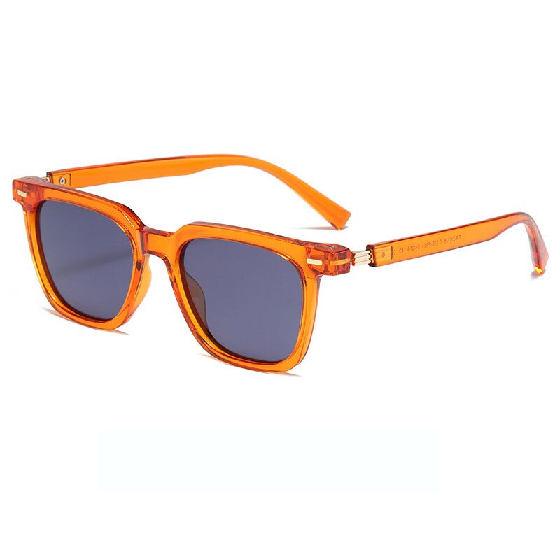 Yimaruili Unisex Full Rim Square Acetate Frame Polarized Sunglasses TR-ZC126 Sunglasses Yimaruili Sunglasses Orange Other 