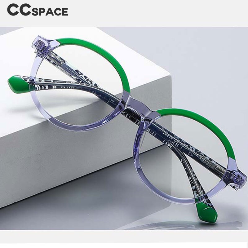 CCSpace Youth Girl's Full Rim Round Tr 90 Titanium Frame Eyeglasses 54547 Full Rim CCspace   