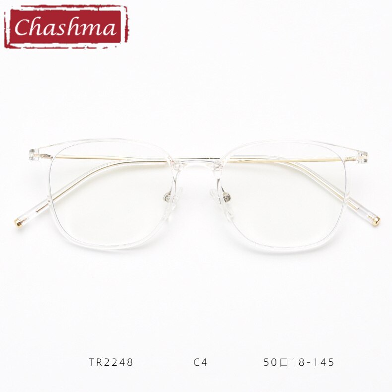 Chashma Women's Full Rim Square Tr 90 Eyeglasses Full Rim Chashma Ottica Transparent  