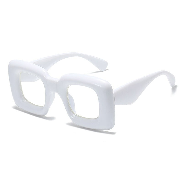 CCspace Unisex Full Rim Acetate Cat Eye Or Square Eyeglasses 55579 Full Rim CCspace SquareWhite China 