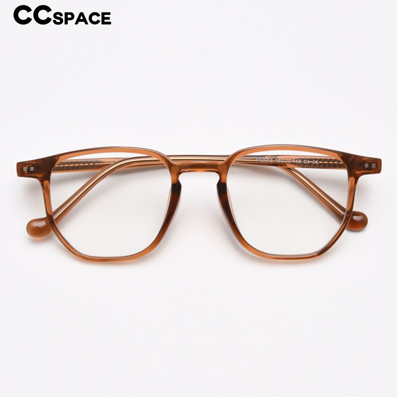 CCSpace Unisex Full Rim Square Tr 90 TTitanium Eyeglasses 55696 Full Rim CCspace   