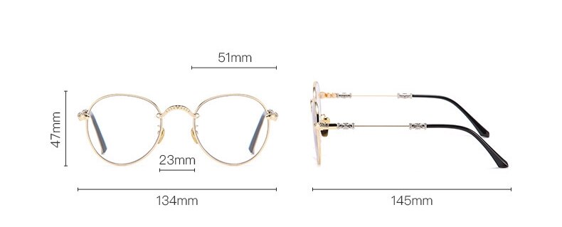 Hdcrafter Unisex Full Rim Oval Alloy Progressive Reading Glasses 9003 Reading Glasses Hdcrafter Eyeglasses   