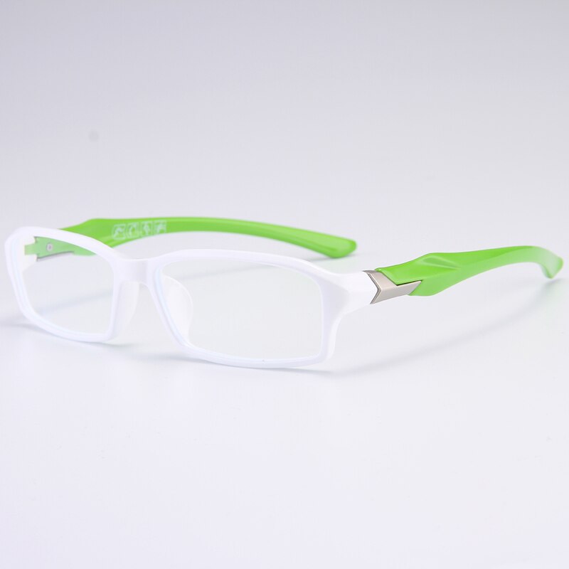 Bclear Men's Full Rim Rectangle Tr 90 Titanium Sport Eyeglasses My6059 Full Rim Bclear White Green  