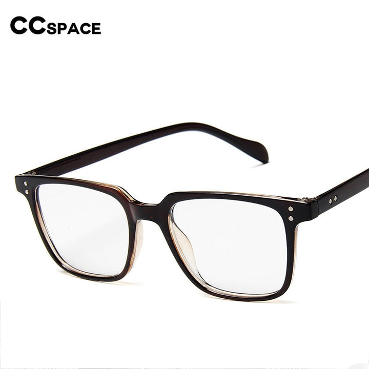 CCspace Unisex Full Rim Square Acetate Eyeglasses 55436 Full Rim CCspace   