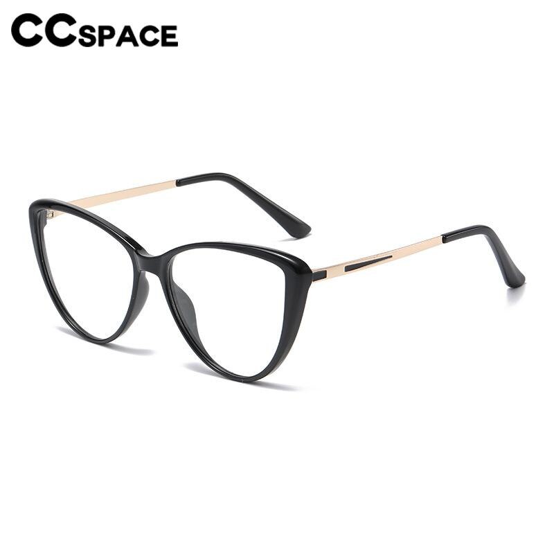 CCSpace Women's Full Rim Square Cat Eye Tr 90 Titanium Eyeglasses 56741 Full Rim CCspace   