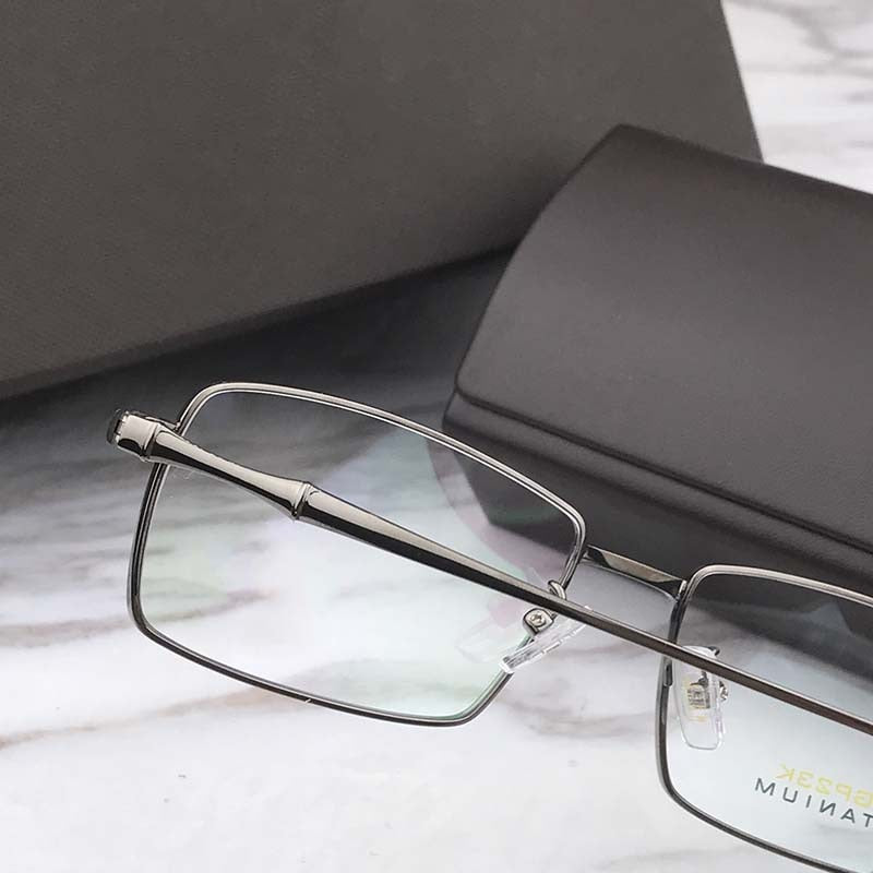 Cubojue Unisex Full Rim Square Titanium Myopic Anti Blue Reading Glasses Reading Glasses Cubojue   