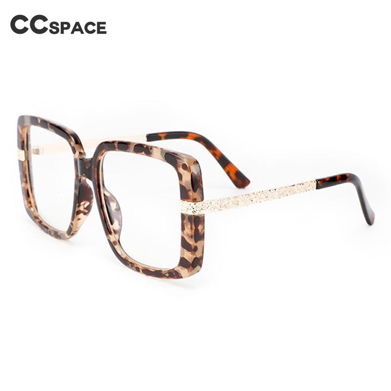 CCSpace Unisex Full Rim Oversized Square Tr 90 Eyeglasses 53218 Full Rim CCspace   