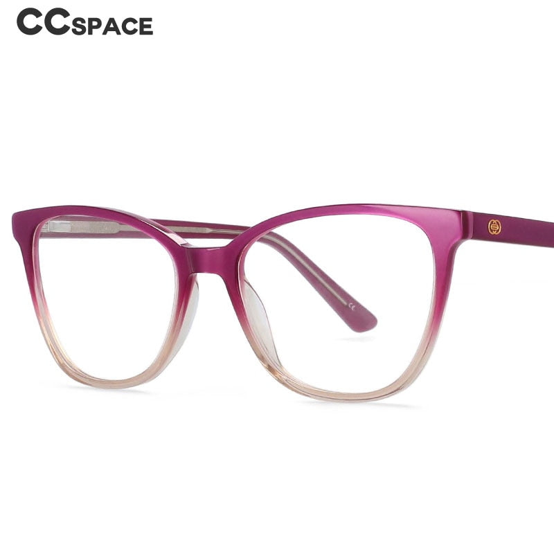 CCSpace Unisex Full Rim Square Cat Eye Tr 90 Titanium Frame Eyeglasses 54279 Full Rim CCspace   