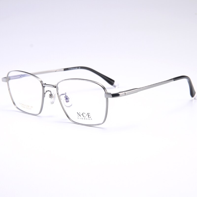 Bclear Men's Full Rim Square Titanium Frame Eyeglasses My006 Full Rim Bclear gray  