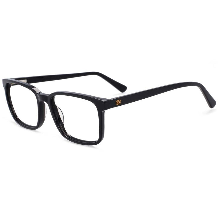 CCSpace Unisex Full Rim Rectangle Acetate Frame Eyeglasses 54249 Full Rim CCspace Black China 