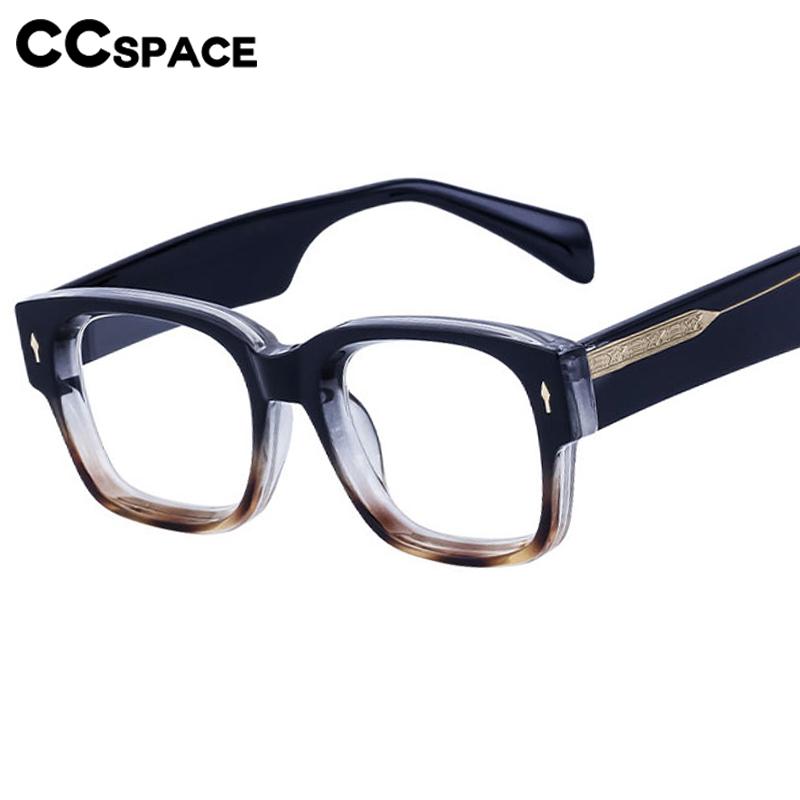 CCspace Unisex Full Rim Square Tr 90 Titanium Eyeglasses 56737 Full Rim CCspace   