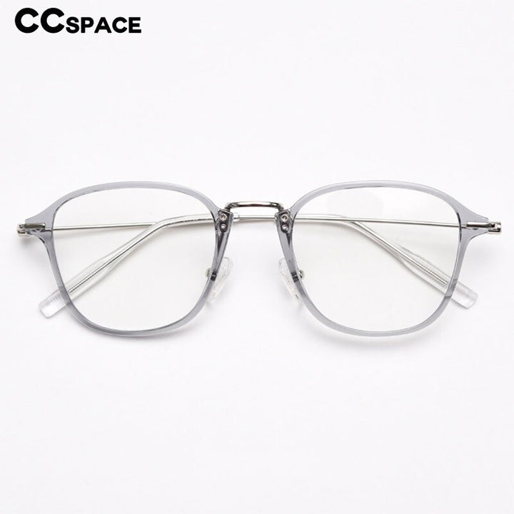 CCspace Unisex Full Rim Square Tr 90 Titanium Eyeglasses 54545 Full Rim CCspace   