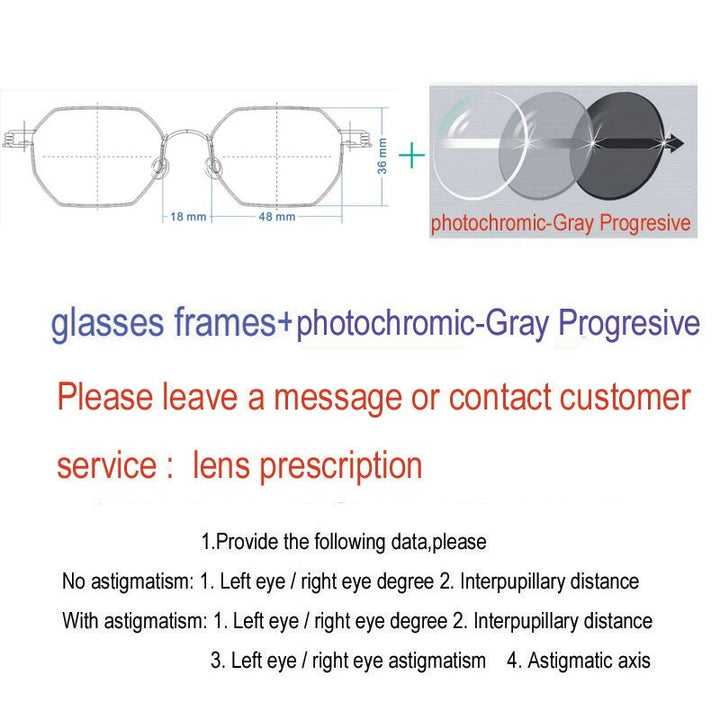 Yujo Unisex Full Rim Handcrafted Polygonal Stainless Steel Eyeglasses Customizable Lenses Full Rim Yujo C6 China 