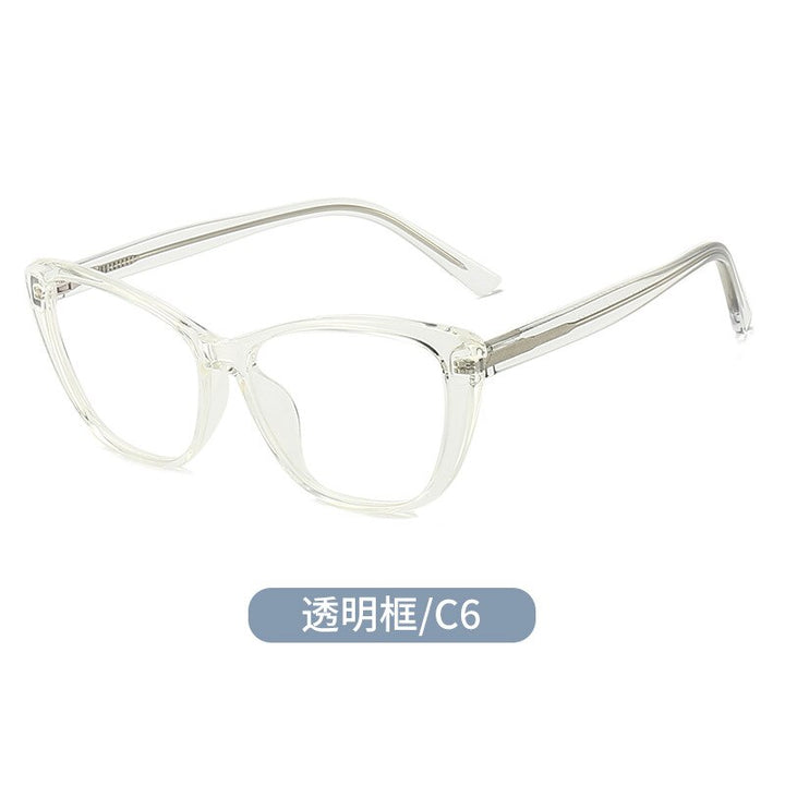 Kansept Women's Full Rim Square Cat Eye Tr 90 Titanium Eyeglasses 7003 Full Rim Kansept C4 Transparent  