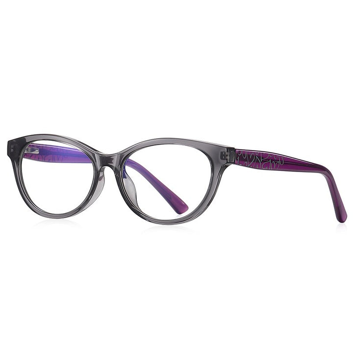 Zirosat Children's Unisex Full Rim Round Square Tr 90 + Cp Eyeglasses 20209 Full Rim Zirosat C6  
