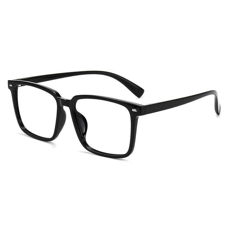 Cubojue Unisex Full Rim Large Square Tr 90 Titanium Frame Eyeglasses Full Rim Cubojue   