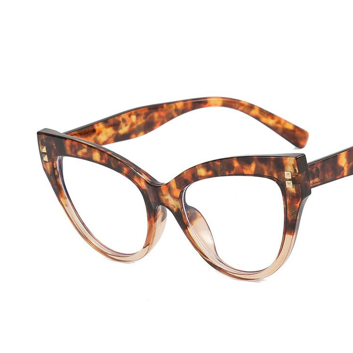 Cubojue Unisex Full Rim Square Cat Eye Tr 90 Titanium Hyperopic Reading Glasses Reading Glasses Cubojue 0 amber brown 