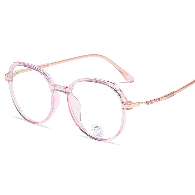 Reven Jate Unisex Full Rim Round Acetate Eyeglasses 81243 Full Rim Reven Jate pink  