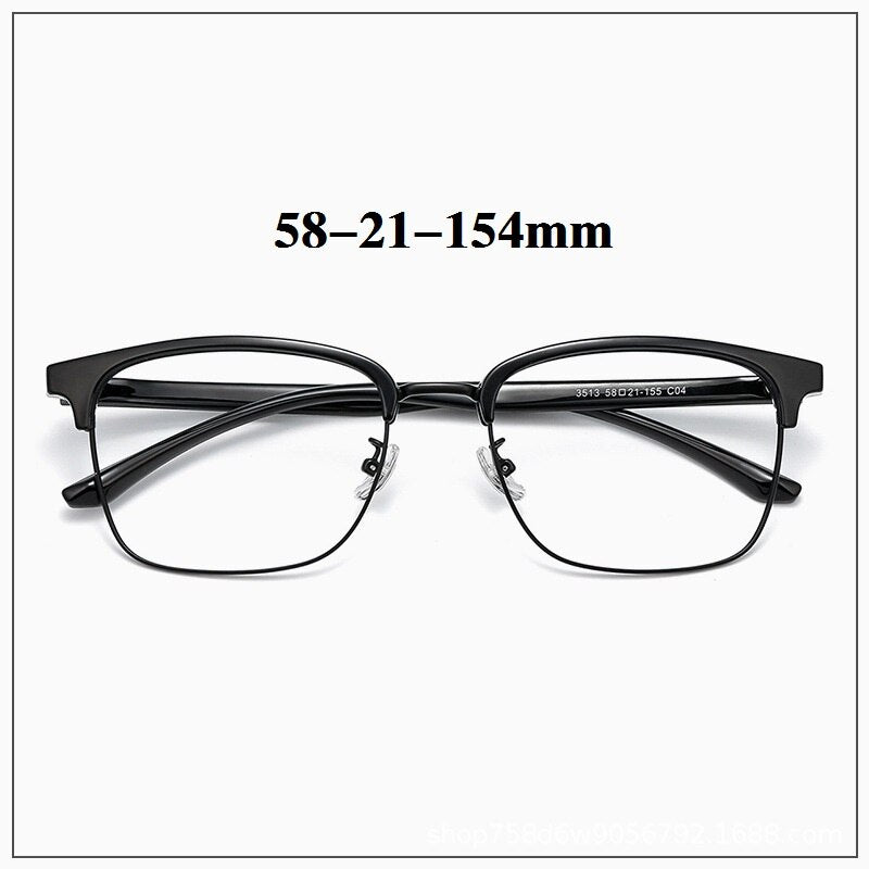 Cubojue Unisex Full Rim Oversized Wide Square Acetate Alloy Frame Eyeglasses 3513 Full Rim Cubojue black black  