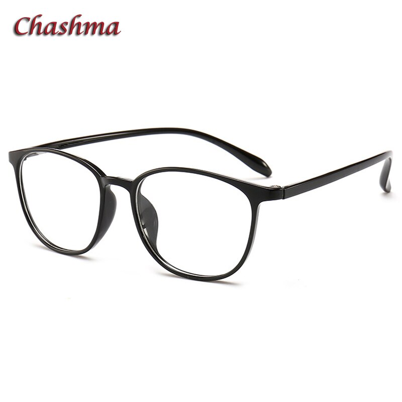 Chashma Unisex Full Rim Round TR 90 Titanium Frame Eyeglasses Full Rim Chashma Matte Black  