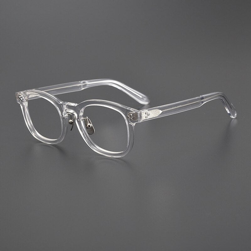 Gatenac Unisex Full Rim Square Acetate Eyeglasses Gxyj1006 Full Rim Gatenac Transparent  