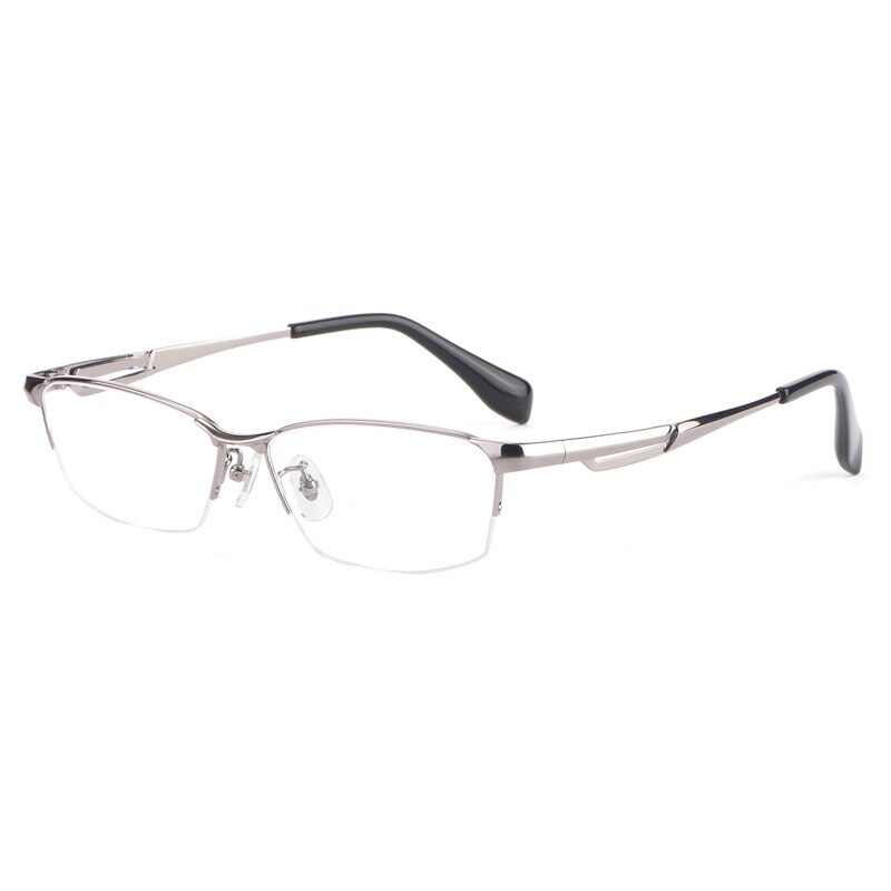 Hotochki Men's Semi Rim Rectangle Titanium Frame Eyeglasses E85759 Semi Rim Hotochki C3  