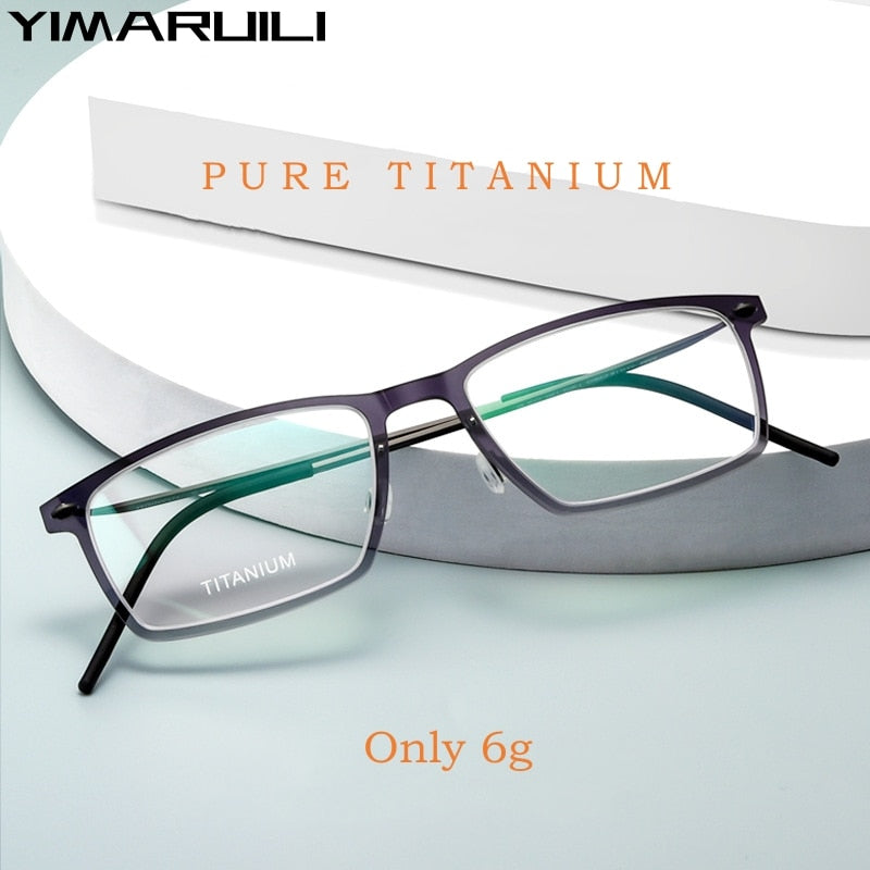 Yimaruili Unisex Full Rim Square Nylon Titanium Screwless Eyeglasses 6544ND Full Rim Yimaruili Eyeglasses   