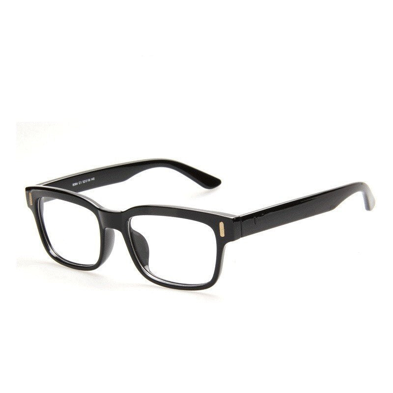 CCSpace Unisex Full Rim Square Acetate Eyeglasses 55681 Full Rim CCspace China Black 